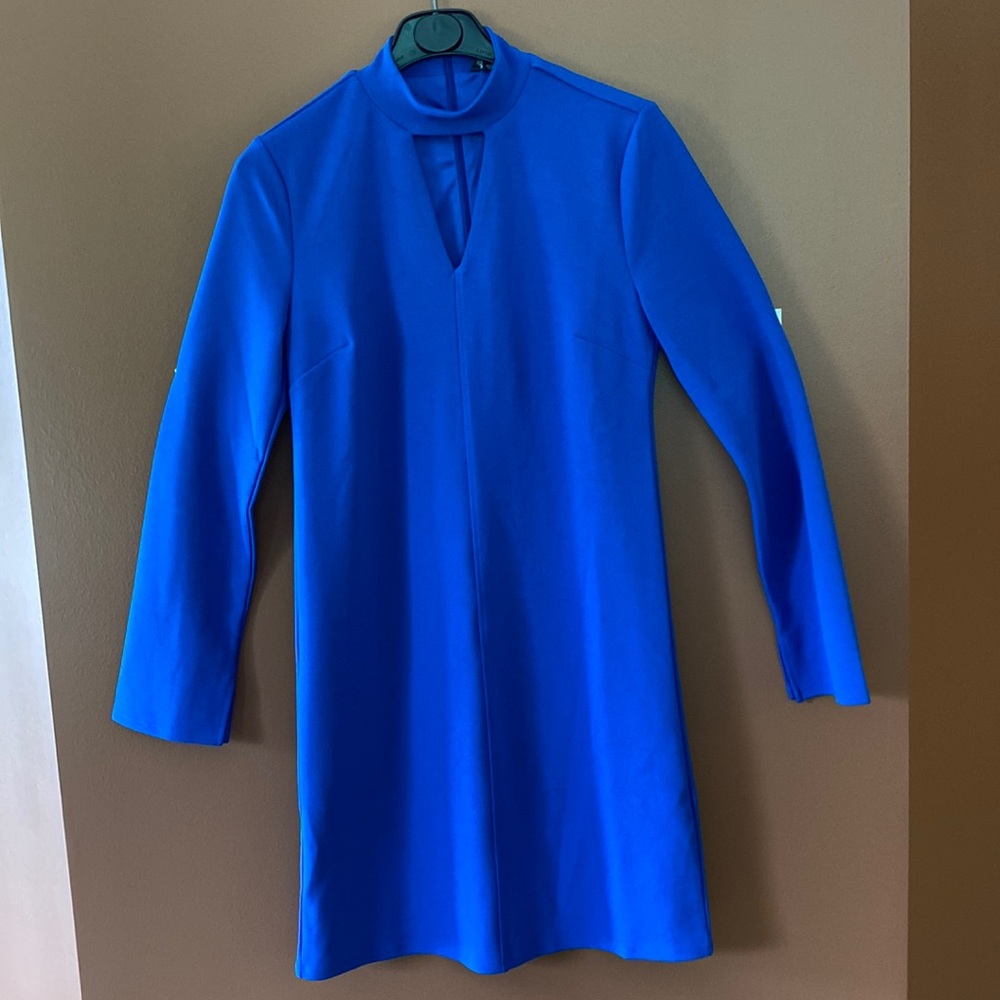 RW & Co., ladies electric blue retro mini dress. Fully lined.